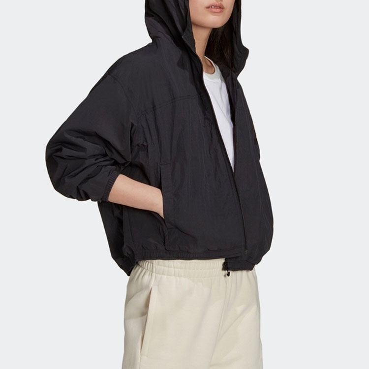 (Women) adidas Originals Solid Logo Zip-Up Hoodie Jacket Black H22844 圖 6