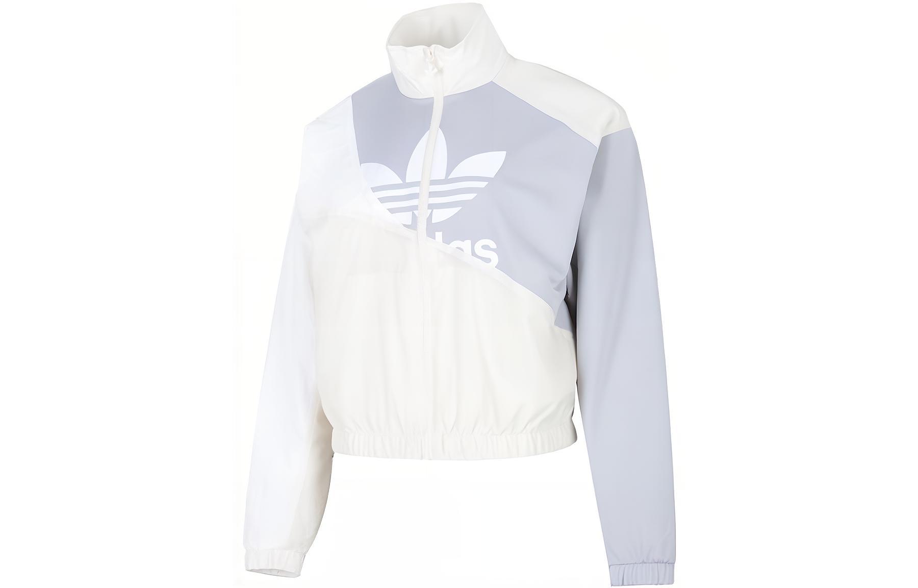 (Women) adidas Originals SS22 Colorblock Logo Track Jacket Yellow White HC7054