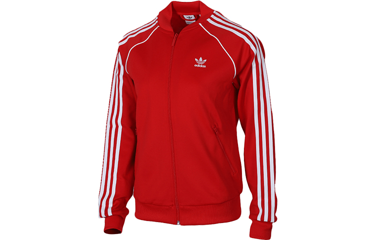 (Women) adidas Originals SST Track Jacket Red Long Sleeve ED7588