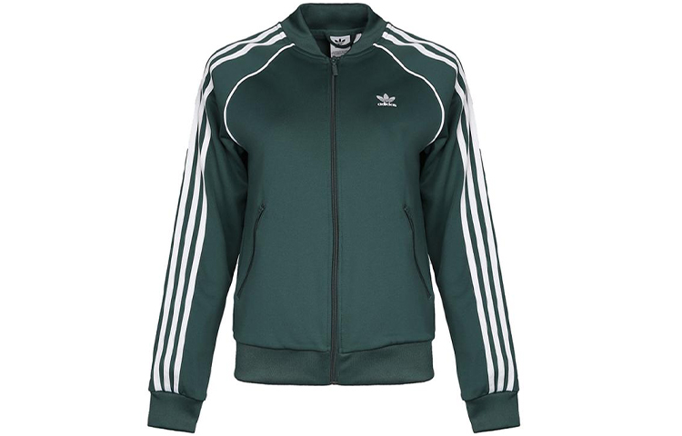(Women) adidas Originals SST TT Retro College Style Green Track Jacket CE2396