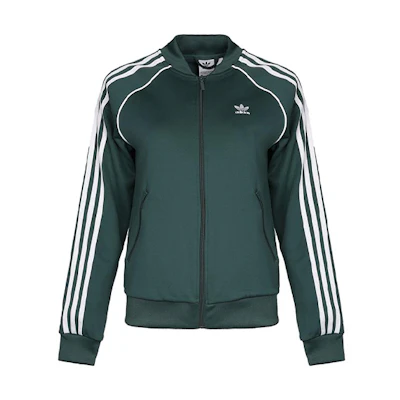 (Women) adidas Originals SST TT Retro College Style Green Track Jacket CE2396