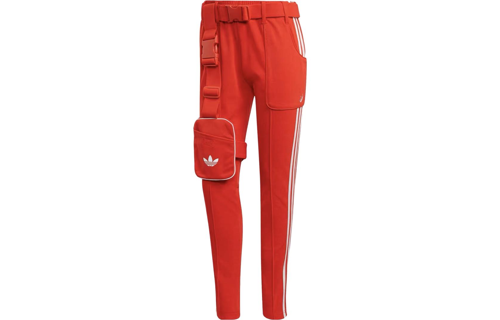 (Women) adidas Originals SST x JWC Red Classic 3-Stripe Retro Track Pants. GL6123