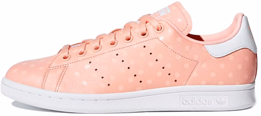 Women adidas Originals Stan Smith Coral Pink Polka Dot B41623