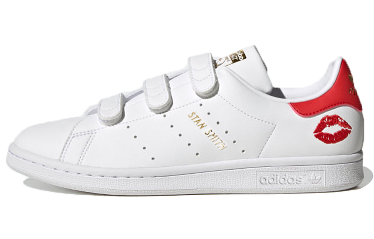 (W) adidas originals Stan Smith Shoes 'White Red Lips'