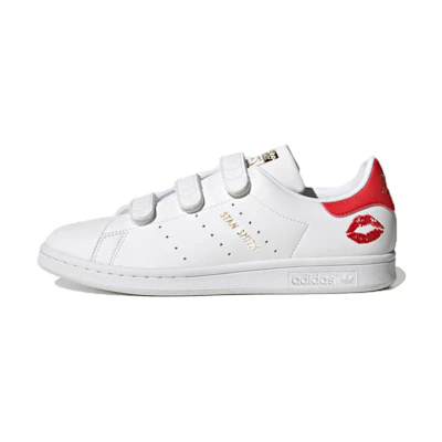 (W) adidas originals Stan Smith Shoes 'White Red Lips'