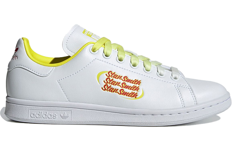 (W) adidas originals Stan Smith 'White Yellow Green' 圖 2