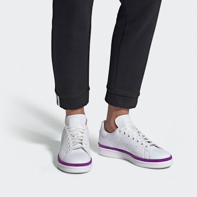 (W) adidas Originals Stan Smith New Bold 'Putih Ungu' BD8074 Sizing (W) adidas Originals Stan Smith New Bold 'Putih Ungu' BD8074
