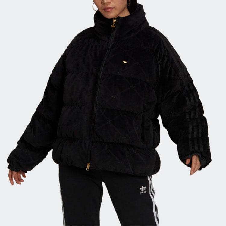 Lookbook (W) アディダス オリジナルス スエード ウォーム パファージャケット 冬 ブラック. GU1776