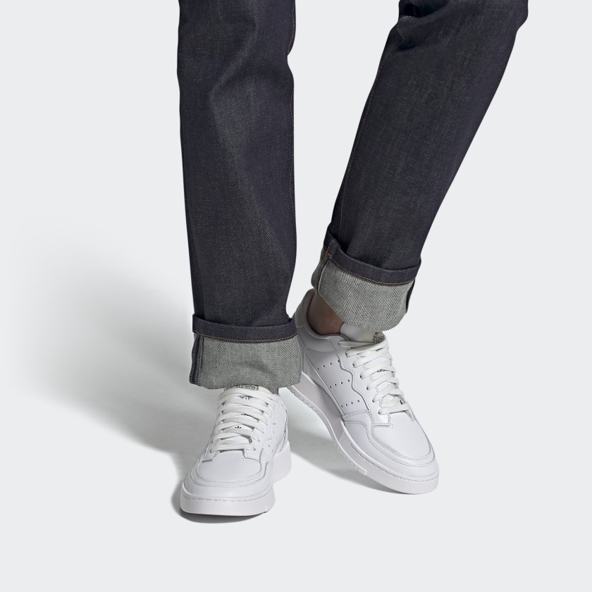 Sizing adidas originals Super Court 低筒 板鞋 女款 白