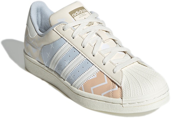 (W) 阿迪达斯三叶草Superstar舒适耐磨运动鞋米白蓝灰色 GW3310 Lookbook (W) 阿迪达斯三叶草Superstar舒适耐磨运动鞋米白蓝灰色 GW3310