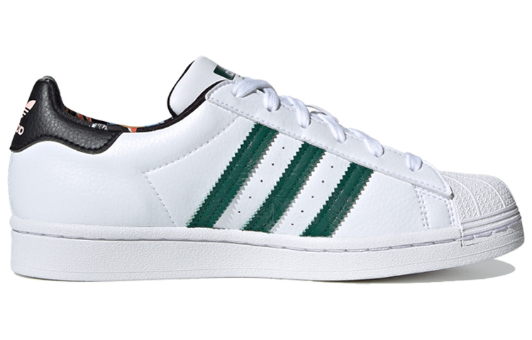 (W) adidas originals Superstar 'Black White Green' 圖 2