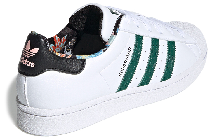 (W) adidas originals Superstar 'Black White Green' 圖 4