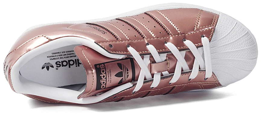 adidas originals Superstar 舒適耐磨板鞋 女款 玫瑰金 Shop adidas originals Superstar 舒適耐磨板鞋 女款 玫瑰金