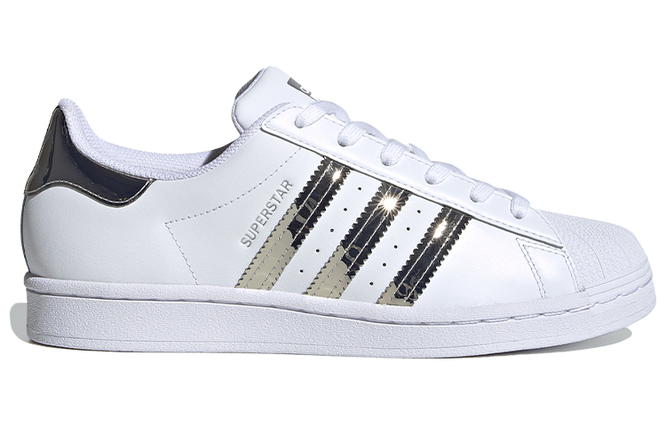 White Silver Superstar Silver Metallic Stripes Buy (Women) Adidas