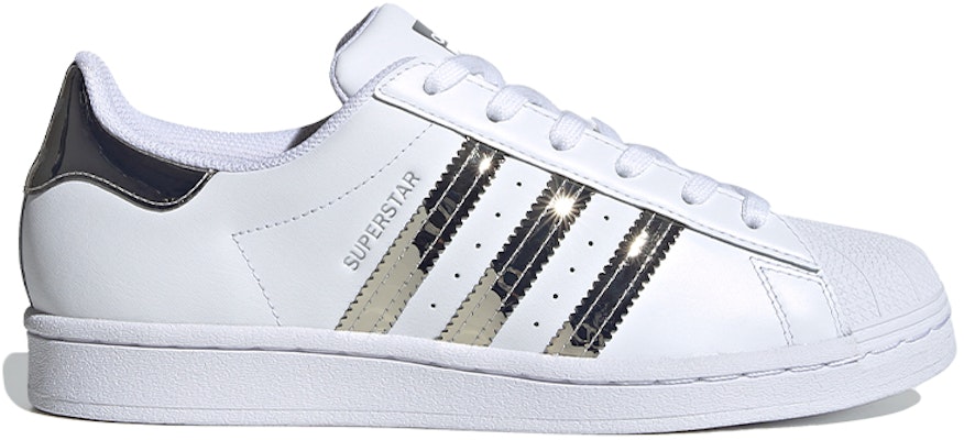 Adidas originals 2025 superstar white silver