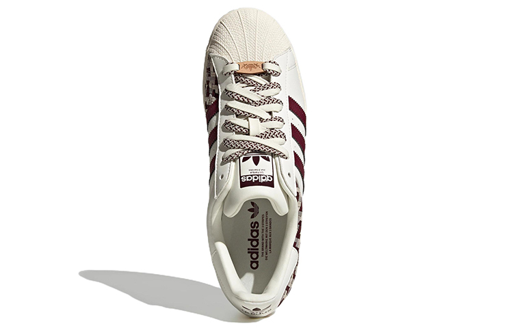 Purchase (W) adidas Originals Superstar Kasut Skateboard 'Off White Maroon' FZ5588