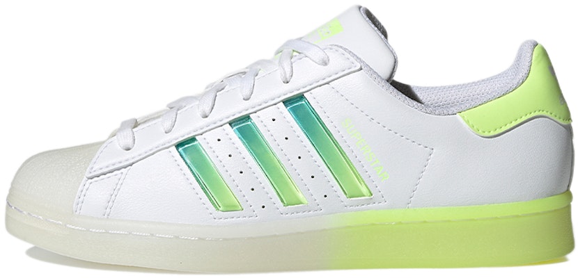 Women adidas Originals Superstar White Green Yellow Gradient