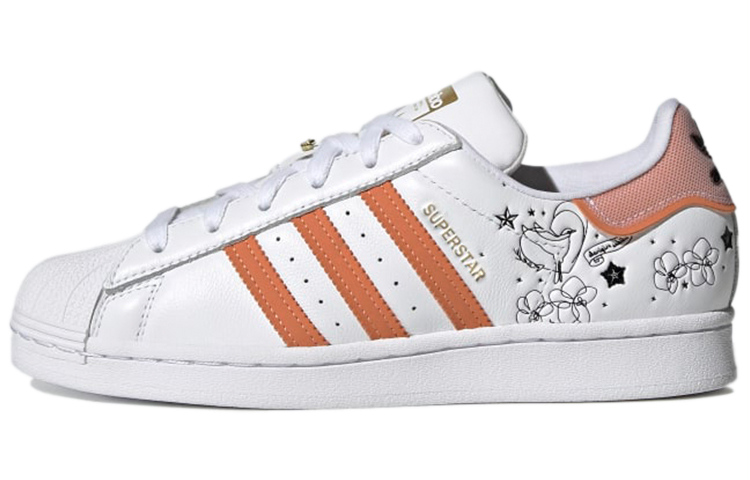(W) adidas originals Superstar Golden 'White Orange'