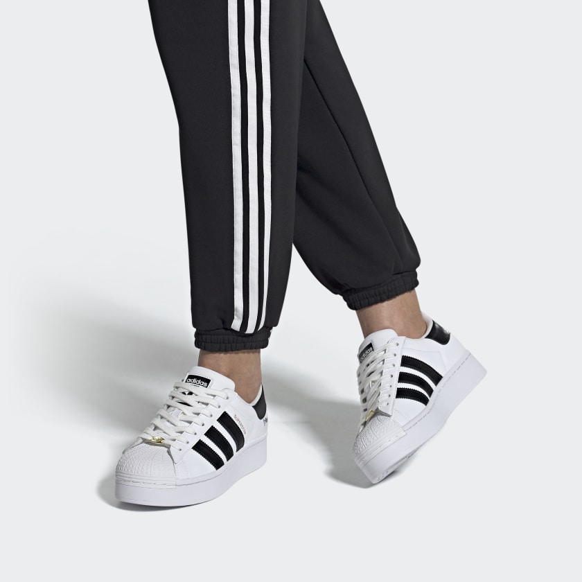 (W) adidas originals Superstar Bold 'White Black' 圖 7