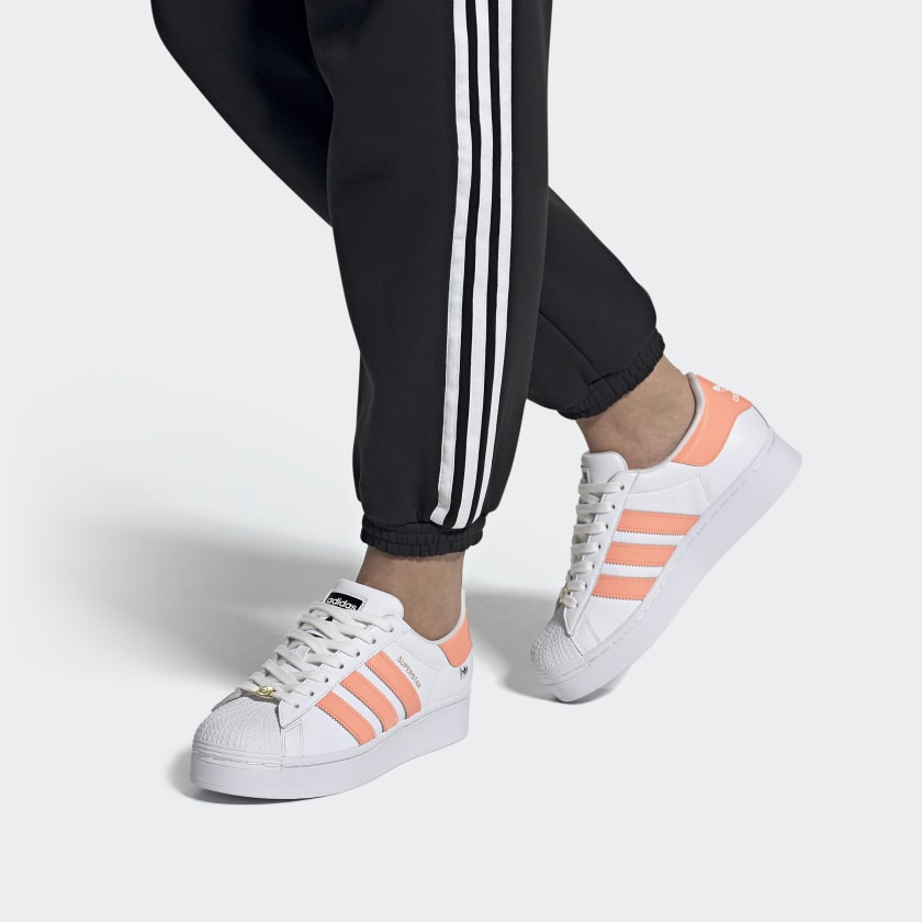 (W) adidas originals Superstar Bold 'White Chalk Coral' 圖 7