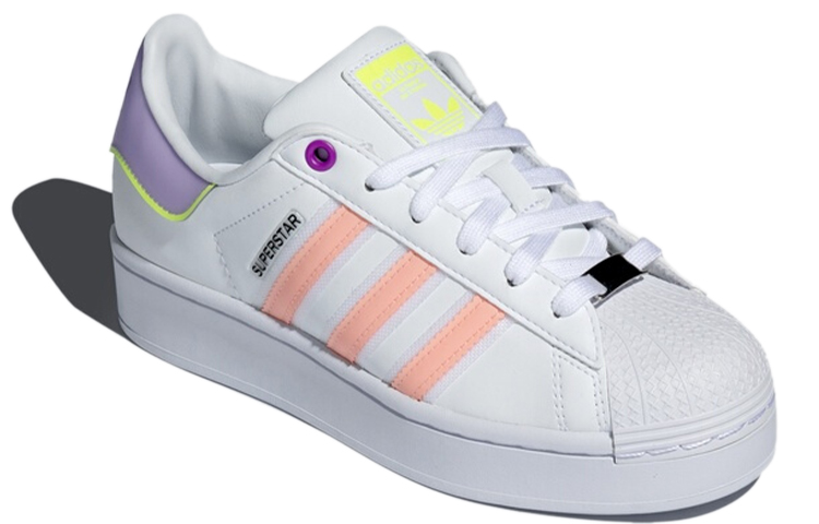 Lookbook adidas originals Superstar Bold 防滑耐磨 低筒 板鞋 女款 白粉紫