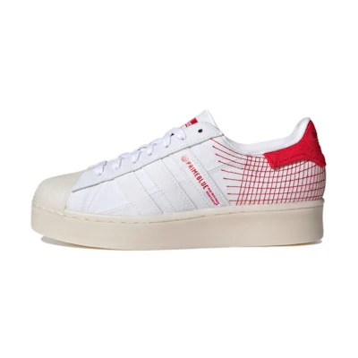 (W) adidas Originals Superstar Bold Primeblue 'White Red'