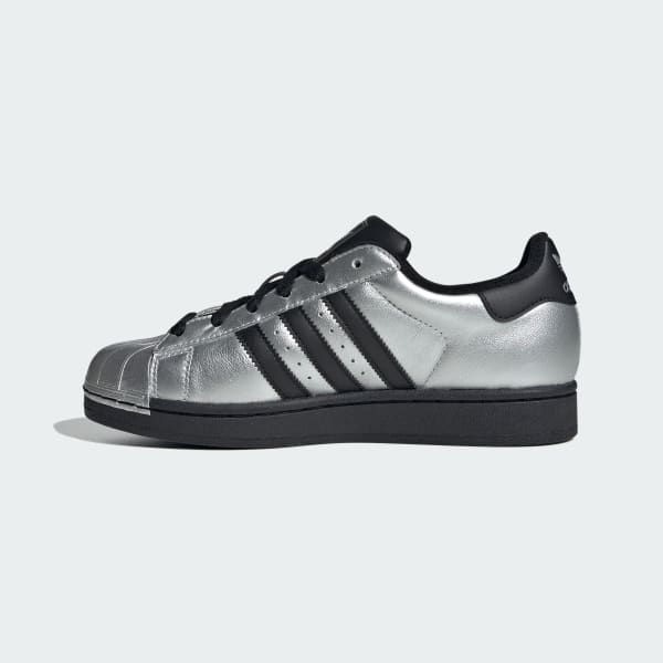 Cheap (W) Adidas Originals Superstar II Silber Metallic/Schwarz/Schwarz IH1599