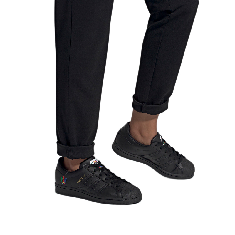(W) adidas originals Superstar 'Black Red Blue' 圖 7