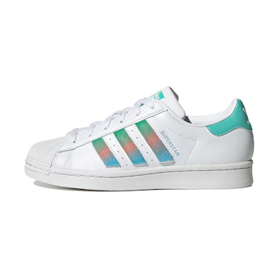 (W) adidas originals Superstar For White/Green/Blue
