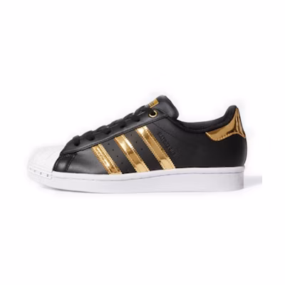 (W) adidas originals Superstar Metal Toe 'Black Gold'
