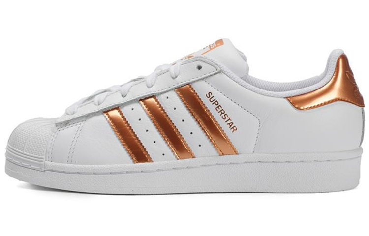 (W) adidas originals Superstar Shoes Golden/White