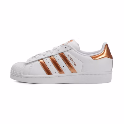 (W) adidas originals Superstar Shoes Golden/White