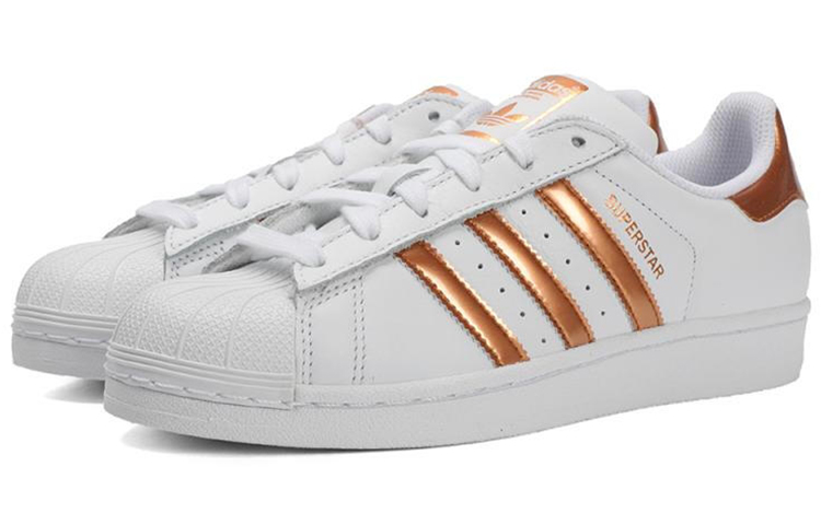 (W) adidas originals Superstar Shoes Golden/White 圖 2