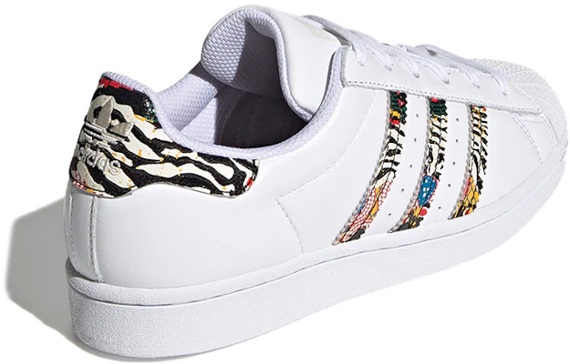 adidas originals Superstar 斑馬紋 低筒 帆布鞋 女款 白色 Shop adidas originals Superstar 斑馬紋 低筒 帆布鞋 女款 白色