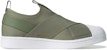 (W) adidas Originals Superstar Slip On Hijau 'Olive' Kasut. EY1119