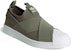 (W) adidas Originals Superstar Slip On Hijau 'Olive' Kasut. EY1119
