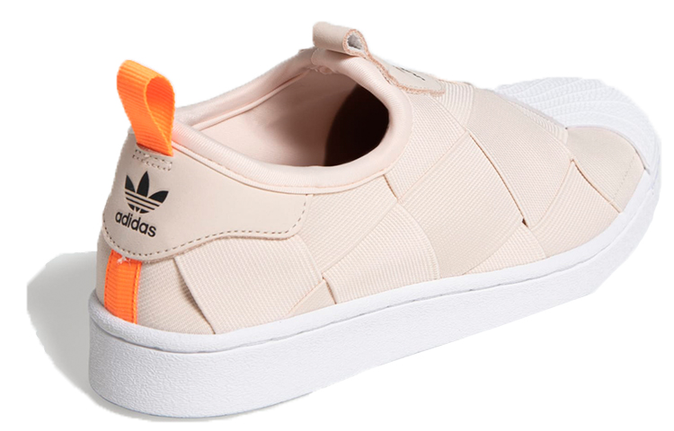 Shop (W) adidas Originals Superstar Slip On Schuhe Weiß Rosa Damen Sneakers FW3569