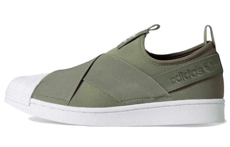 (Women) adidas originals Superstar Slip On Shoes Green 'Olive' EY1119