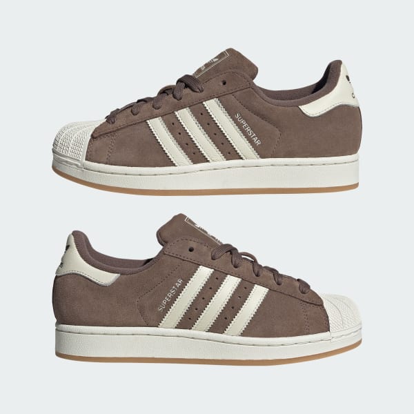 Sizing (W) 阿迪达斯三叶草 Superstar 运动鞋 地层褐/米白/米白 HQ4915
