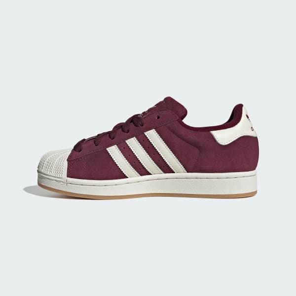 Details for (W) Adidas Originals Superstar Sepatu Merah Marun/Putih Pudar. HQ4913