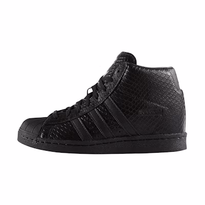 (W) adidas originals Superstar Up Non-slip Wear-Resistant High-Heeled Sneakers Black