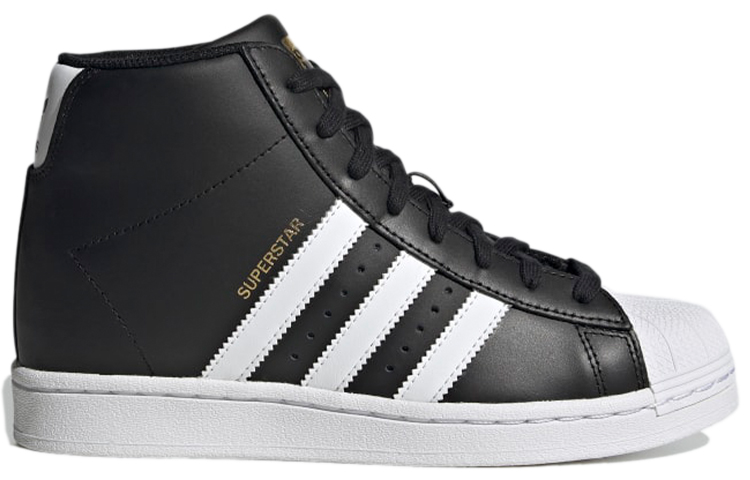 Order (W) 阿迪达斯 三叶草 Superstar Up '黑白' 女款高帮运动鞋 FW0117