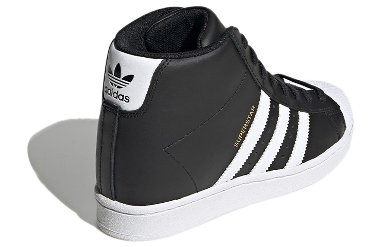 Shop (W) 阿迪达斯 三叶草 Superstar Up '黑白' 女款高帮运动鞋 FW0117