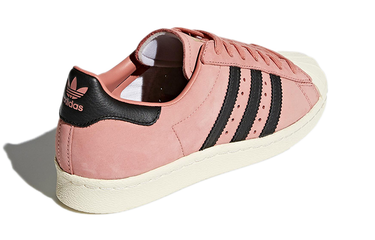 Shop adidas originals Superstar 80s 低幫 球鞋 女款 粉黑