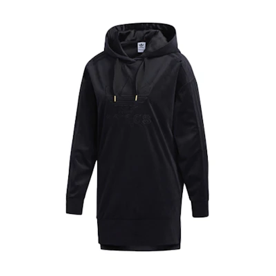 (Women) adidas Originals Trefoil Black Pullover Sweat Hoodie Casual Wear GV2924