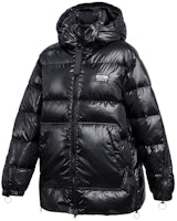 (Women) adidas Originals Trefoil Black Shiny Hooded Down Jacket Winter Coat GE0986 (Women) adidas Originals Trefoil Black Shiny Hooded Down Jacket Winter Coat GE0986