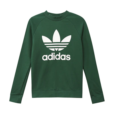 (Women) adidas Originals Trefoil Crew Sweat Collegiate Green Pullover DV2623