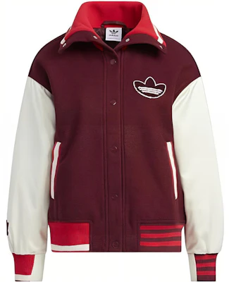 (W) adidas Originals Jaket Kasual Merah Patchwork Logo Trefoil HY4185 Buy (W) adidas Originals Jaket Kasual Merah Patchwork Logo Trefoil HY4185