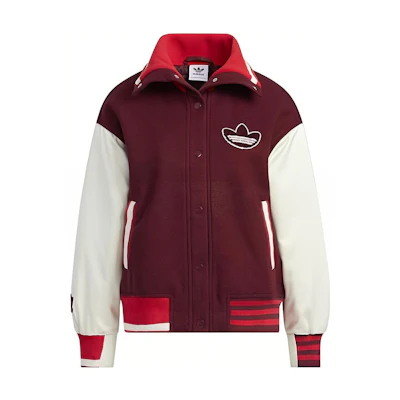 (Women) adidas Originals Trefoil Logo Patchwork Red Casual Jacket HY4185