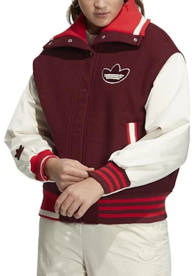 (W) adidas Originals Jaket Kasual Merah Patchwork Logo Trefoil HY4185 Lookbook (W) adidas Originals Jaket Kasual Merah Patchwork Logo Trefoil HY4185